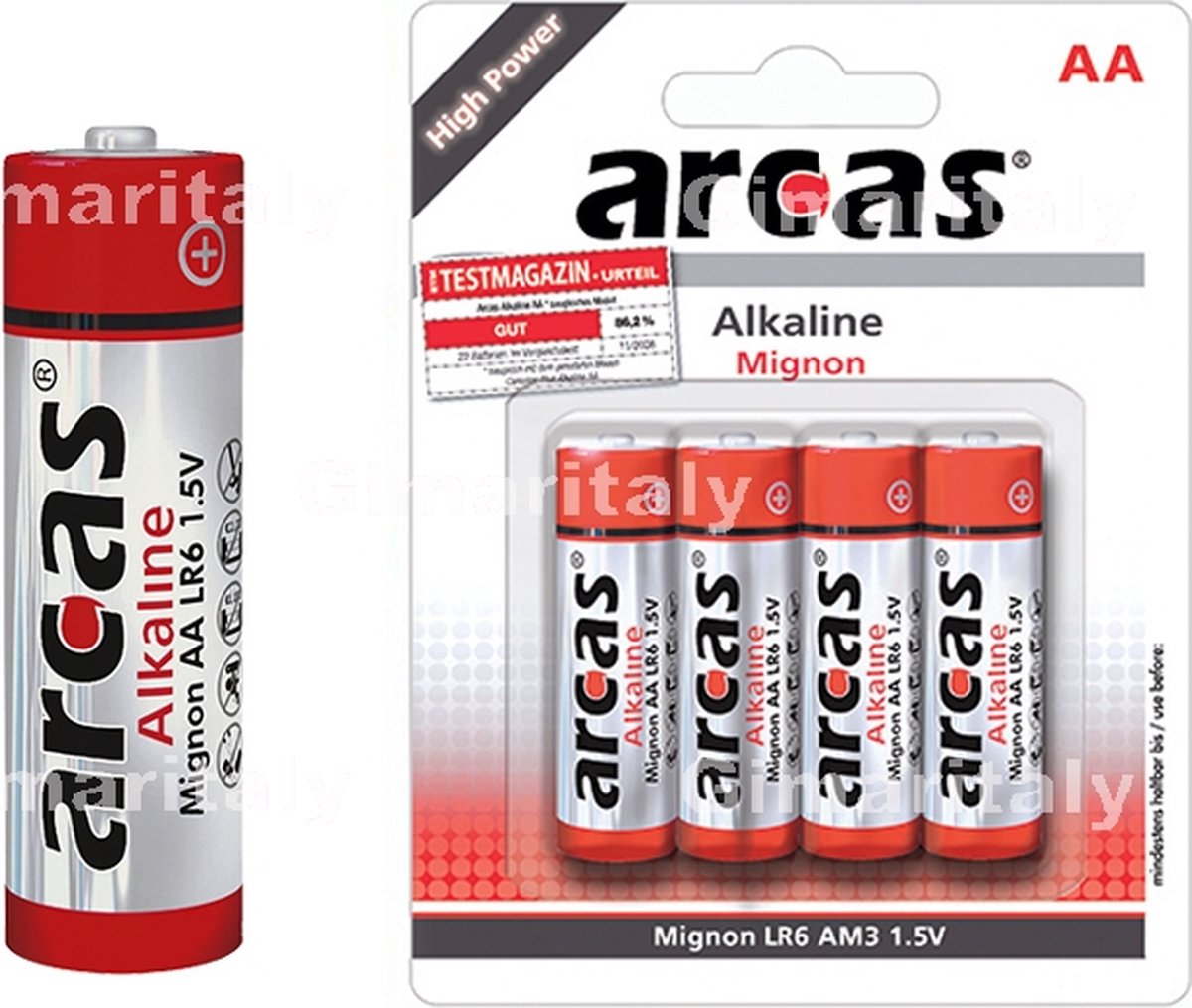 Batterij Arcas Alkaline Mignon AA (4 st.)