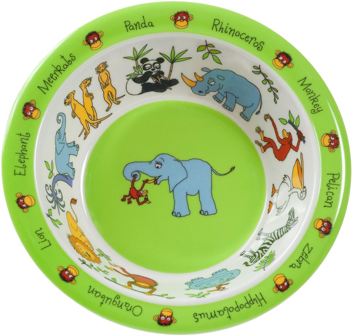 Jungle dieren kinder melamine kom / schaal - Tyrrell Katz