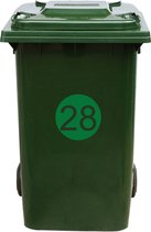 Kliko Sticker / Vuilnisbak Sticker - Nummer 28 - 17 x 17 - Groen
