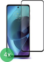 Geschikt Voor: Motorola Moto G51 5G Full Screenprotector 4x - screen protector - volledige glas - bescherming - beschermglas - ZT Accessoires