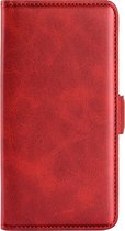 Mobigear Telefoonhoesje geschikt voor Motorola Moto E32s Hoesje | Mobigear Slim Magnet Bookcase Portemonnee | Pasjeshouder voor 3 Pasjes | Telefoonhoesje voor Pinpas / OV Kaart / Rijbewijs - Rood