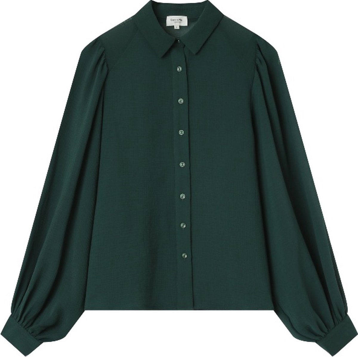 Groene chifon blouse Gora - Grace & Mila - Maat S