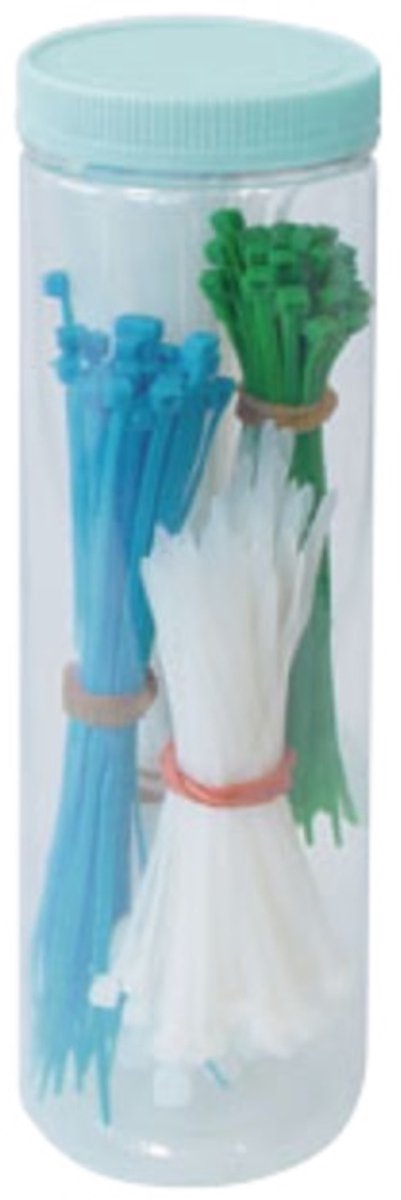 Tie-wraps 100/150 x 2,5mm / divers (3x 50 stuks) + 200 x 3,5mm / transparant (50 stuks)