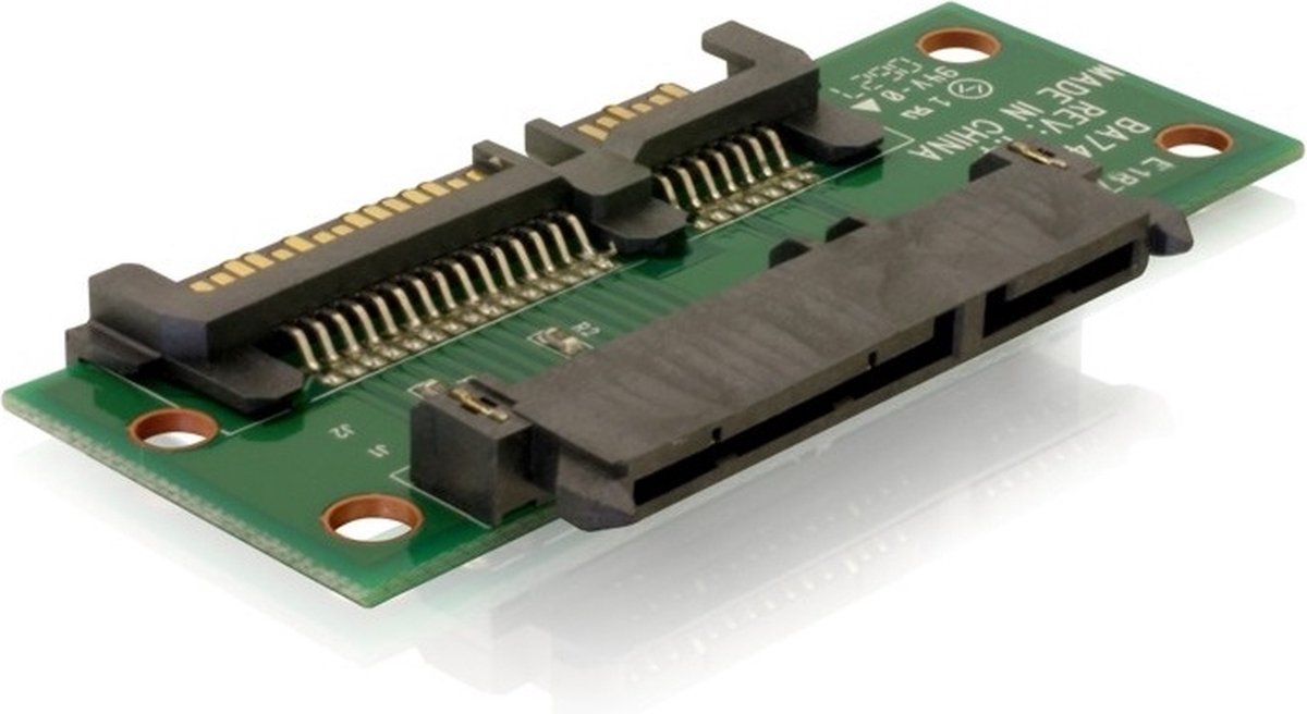 SATA data- en voeding opbouw adapter - SATA600 - 6 Gbit/s / zwart