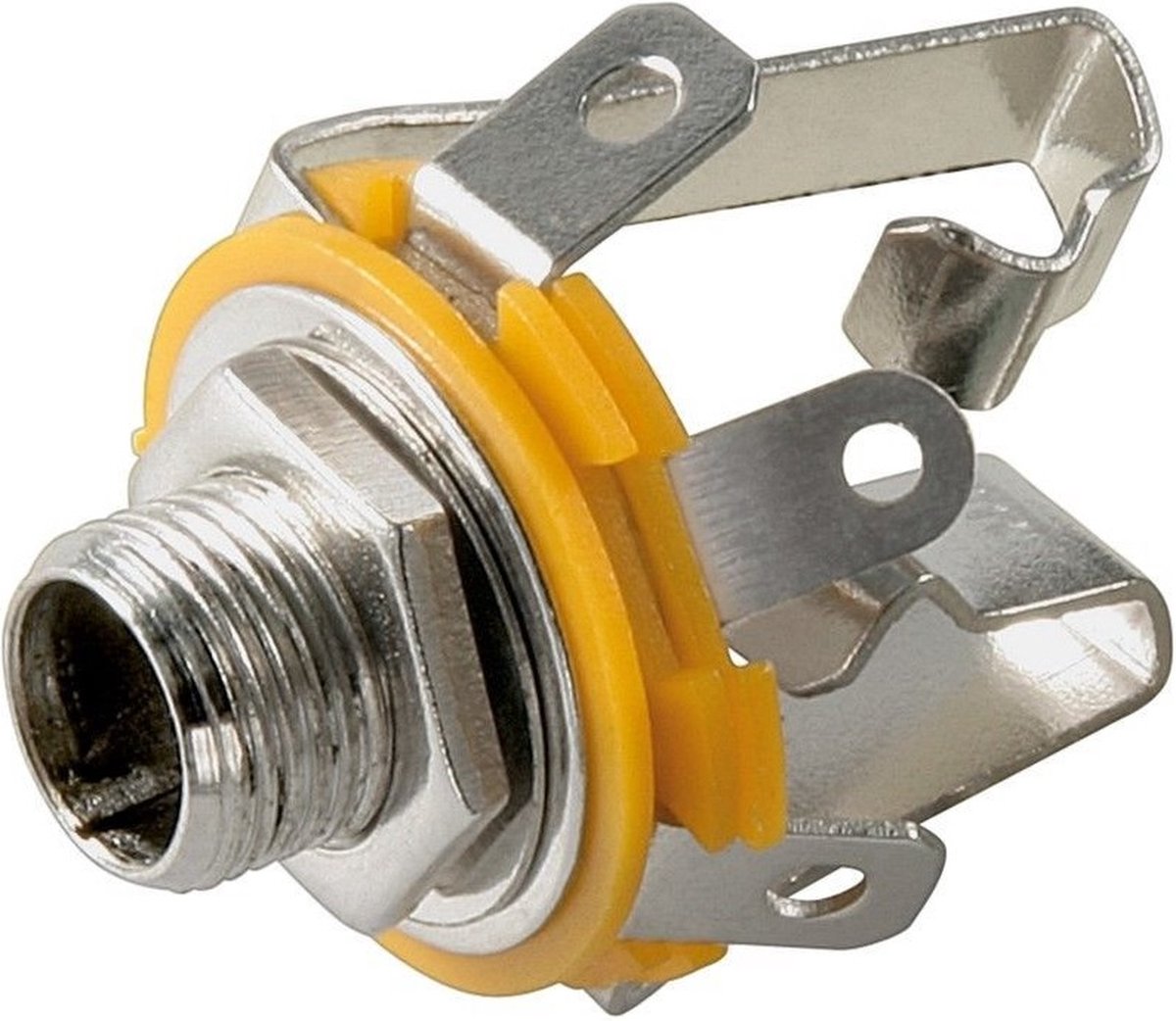 Image of 6,35mm Jack (v) inbouw connector - metaal - 3 soldeerpunten / stereo