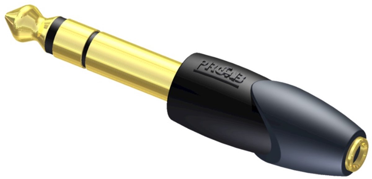 Procab CLP206 6,35mm Jack (m) - 3,5mm Jack (v) stereo audio adapter