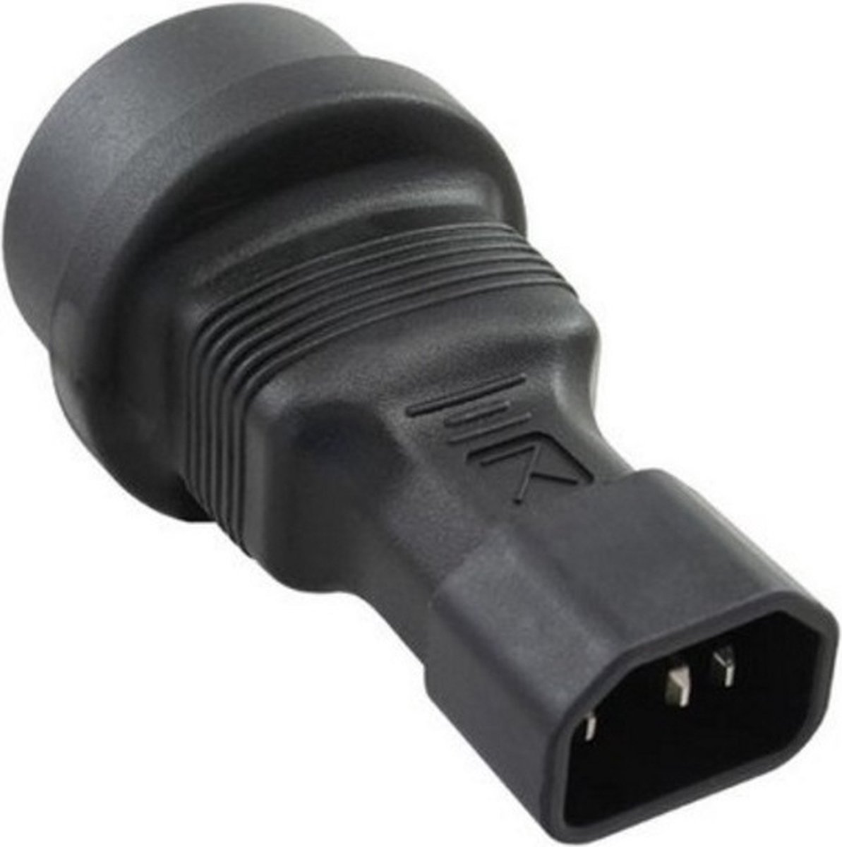 C14 - CEE 7/3 stroomadapter voor UPS/PDU / zwart