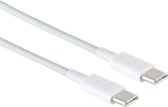 USB-C naar USB-C kabel - USB3.2 (tot 20 Gbit/s) - PD tot 20V/3A - video tot 4K 60Hz / wit - 0,25 meter