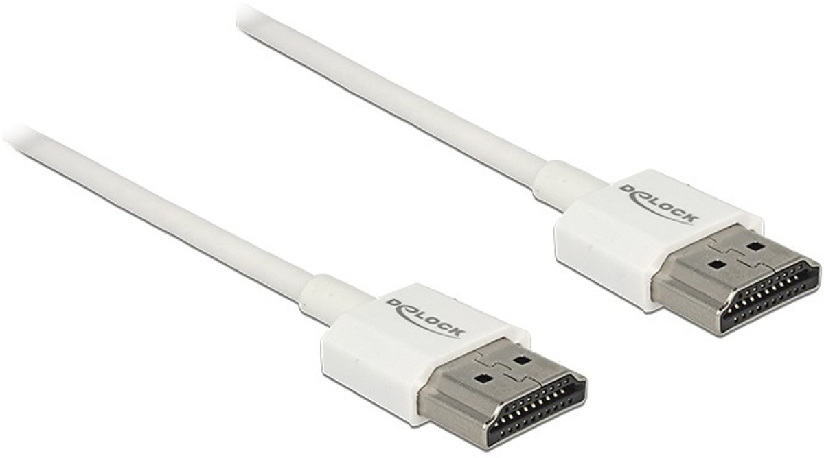 Dunne Premium Actieve HDMI kabel - versie 2.0 (4K 60Hz) / wit - 3 meter