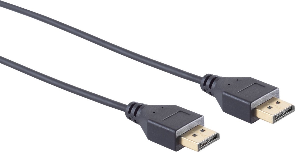 Dunne DisplayPort kabel - versie 1.2 (4K 60Hz) / zwart - 1,5 meter