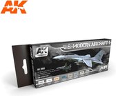 AK Interactive AK2050 -  US Modern Aircraft 1 Paint Set 8 x 17 ml
