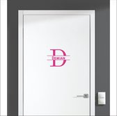 Sticker pour porte avec nom - Demian - Rose