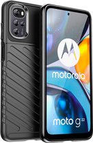 iMoshion Hoesje Geschikt voor Motorola Moto G22 / Moto E32s / Moto E32 Hoesje Siliconen - iMoshion Thunder Backcover - Zwart