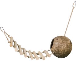 Kokosnoothuis met ladder 65 cm
