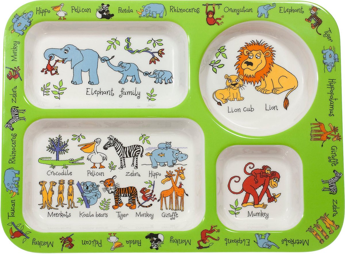 Jungle Dieren kinder melamine vakjesbord - Tyrrell Katz