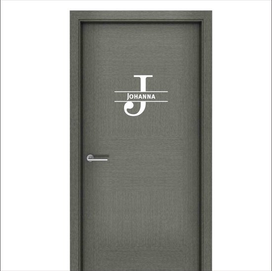 Sticker pour porte avec nom - Johanna - Wit