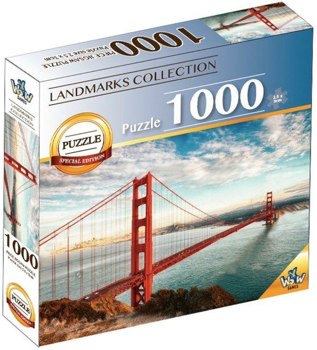 Puzzel World Landmarks - Golden Gate Bridge 1000St