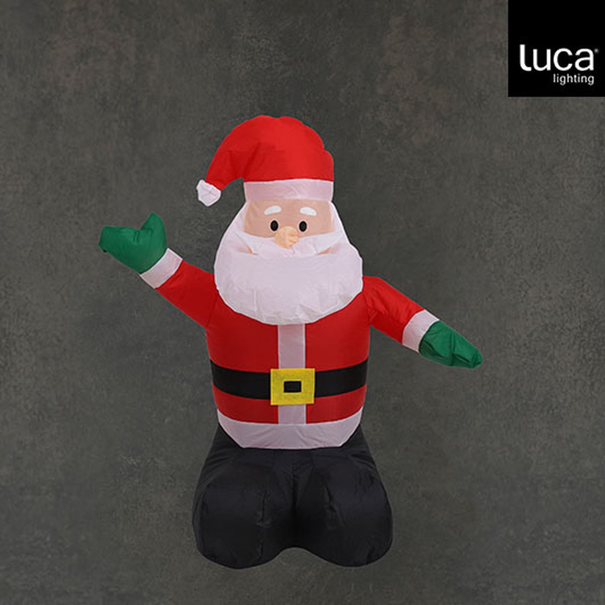 Luca Lighting Opblaasbare Kerstman - H80 cm - Rood