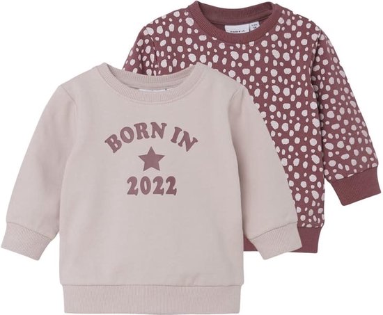 Name-it Meisjes (2Pack) Sweater Babeth Crushed Berry