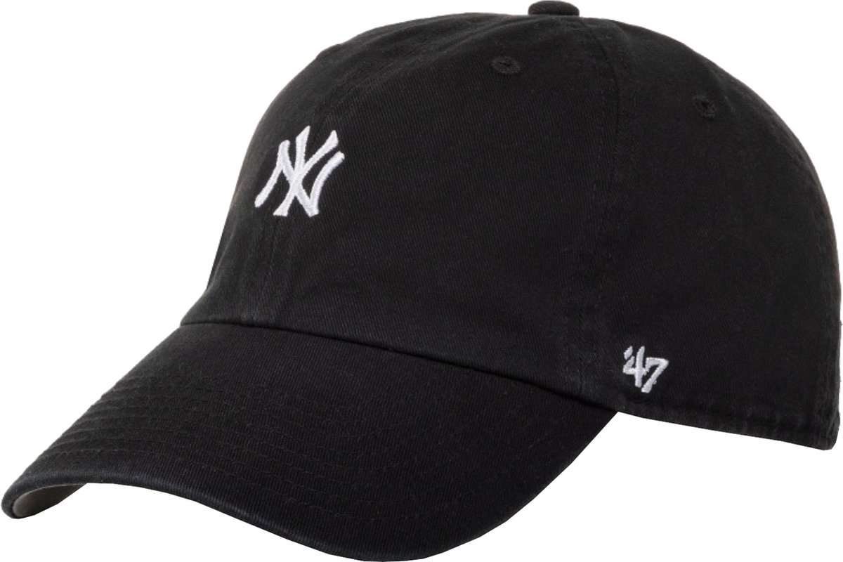 47 Brand MLB New York Yankees Base Cap B-BSRNR17GWS-BK, Mannen, Zwart, Pet, maat: One size