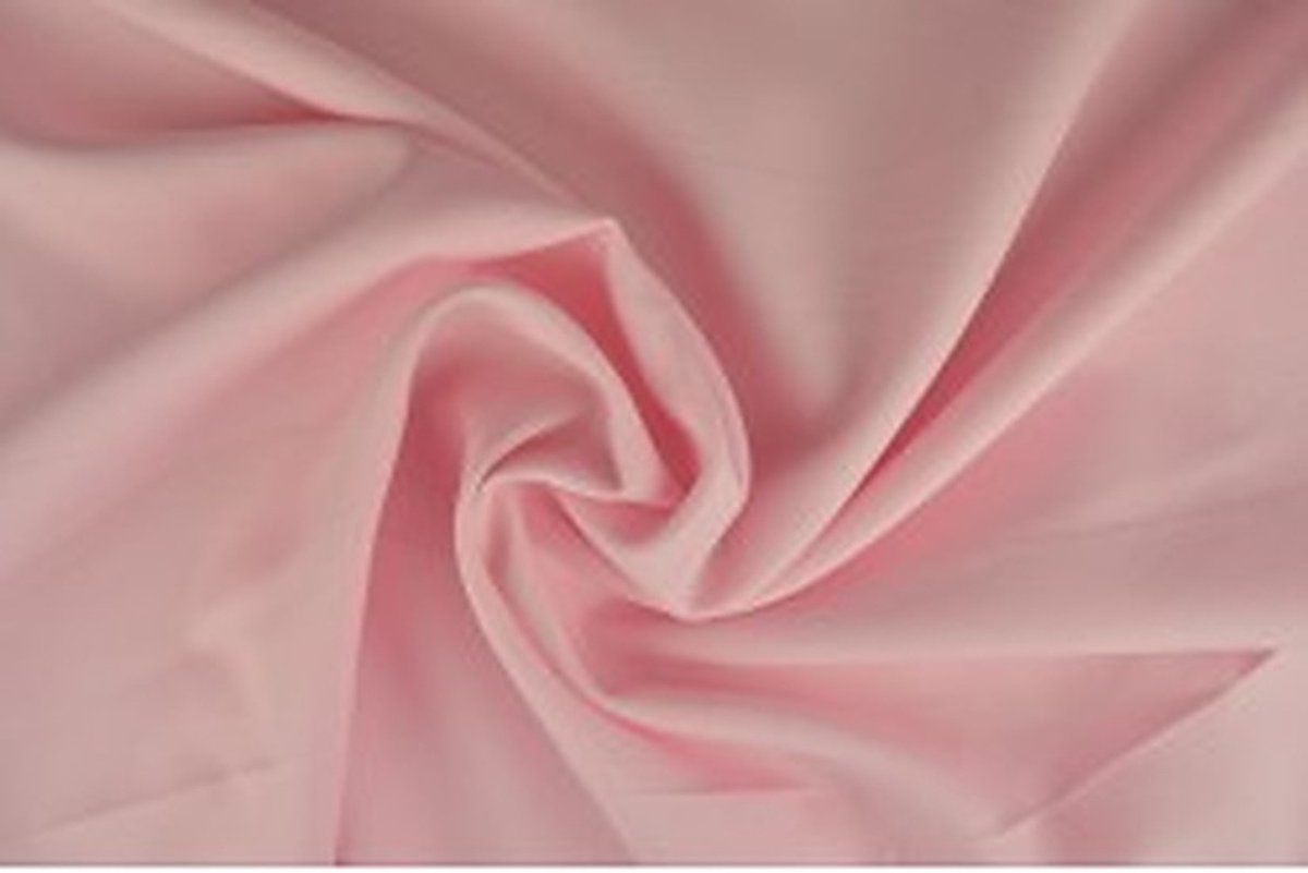 15 meter texture stof - Baby roze - 100% polyester