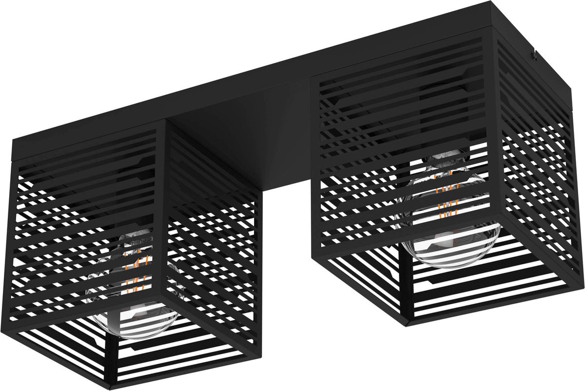 EGLO Piedritas Plafondlamp - E27 - 515 cm - Zwart