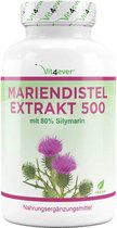 Mariadistelextract 180 capsules met elk 500 mg - 80% Silymarinegehalte - Laboratoriumonderzoek (gehalte aan werkzame stoffen & zuiverheid) -