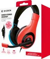 Bigben Stereo Gaming Headset V1 - Nintendo Switch - Neon Rood/Blauw