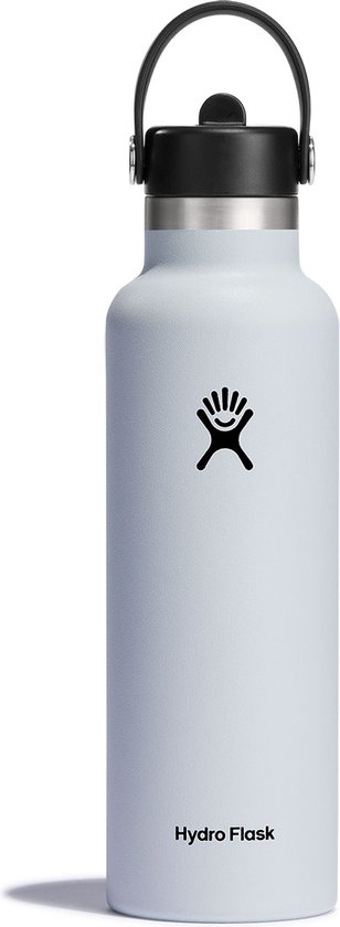 Hydro Flask Standard Mouth Flex Straw Cap Drinkfles (621 ml) - White