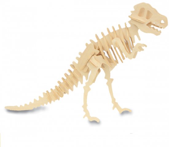 3D Puzzel Bouwpakket Dino Dinosaurus Tyrannosaurus T-Rex- hout