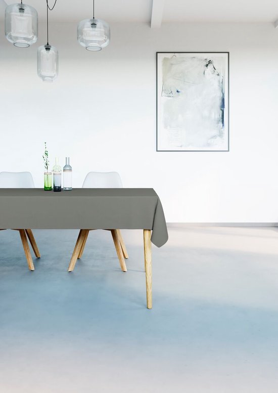 Mistral Home - Tafelkleed waterafstotend - 150x250 cm - Donkergrijs - Mistral Home