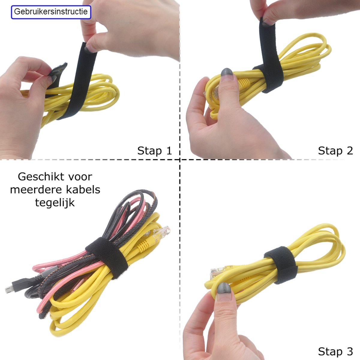 Beadle Kabelbinder – 20,3 Cm, Schwarz, Wiederverwendbar, 70 Kg Zugfestigkeit, Nylon 6/6