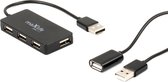 Maxlife USB Hub 4 Poorten - Extra USB-Verlengkabel - Compacte USB Splitter