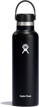 Hydro Flask Standard Mouth Flex Cap Drinkfles (621 ml) - Zwart