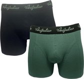 2 Pack - Australian Bamboe boxers - Boxershorts Heren - Groen/Zwart - maat XXL