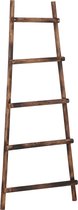 House of Seasons Decoratie Ladder - L29 x B49 x H119 cm - Populierenhout - Bruin