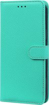 iPhone 8 Book case Case with Camera Protection - Cuir artificiel - Porte-cartes - Cordon - Apple iPhone 8 - Turquoise