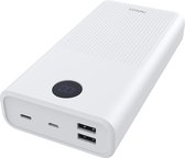Bol.com Phreeze Powerbank 30000 mAh - Wit - Snellader - 2x USB-A (Quick Charge 3.0) + 1x USB-C (Power Delivery 3.0) - Geschikt v... aanbieding