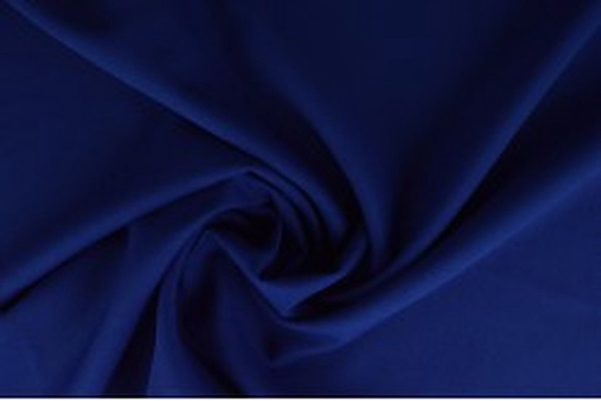 50 meter texture stof - Donkerblauw - 100% polyester