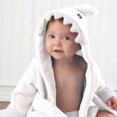 Babycure Badjas | Shark White | Haai | witte badjas voor na douche en bad | Leuk voor kinderen en voor mee op vakantie!