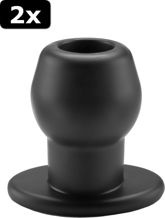 2x Tunnel Plug Medium Black
