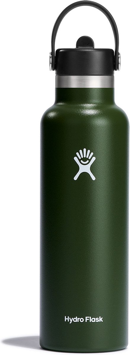 Hydro Flask Standard Mouth Flex Straw Cap Drinkfles (621 ml) - Olive