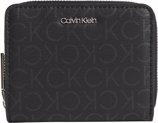 Calvin Klein - Must z/a portemonnee flap md epi mono - dames - black