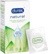 Durex Condooms Naturals - Extra Glijmiddel - 10 stuks