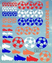 Raamstickers - EK2024 - Oranje - Voetbal - Voetbalschoenen - Rood Wit Blauw Oranje - Nederland - Hup holland Hup