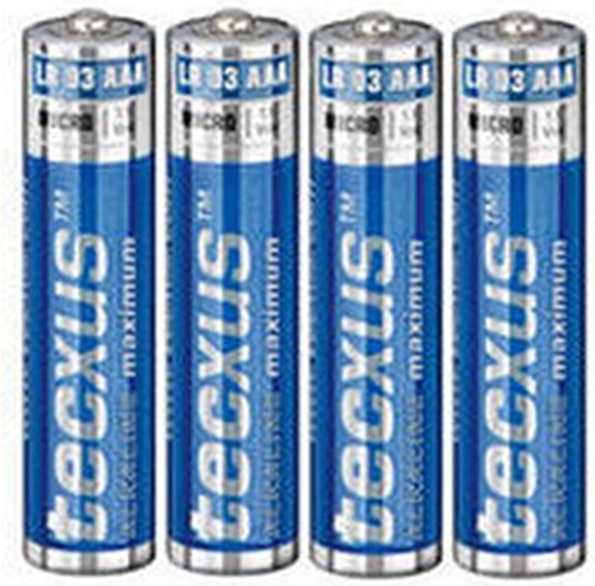 Tecxus AAA LR03 4-BL Alkaline 1.5V niet-oplaadbare batterij