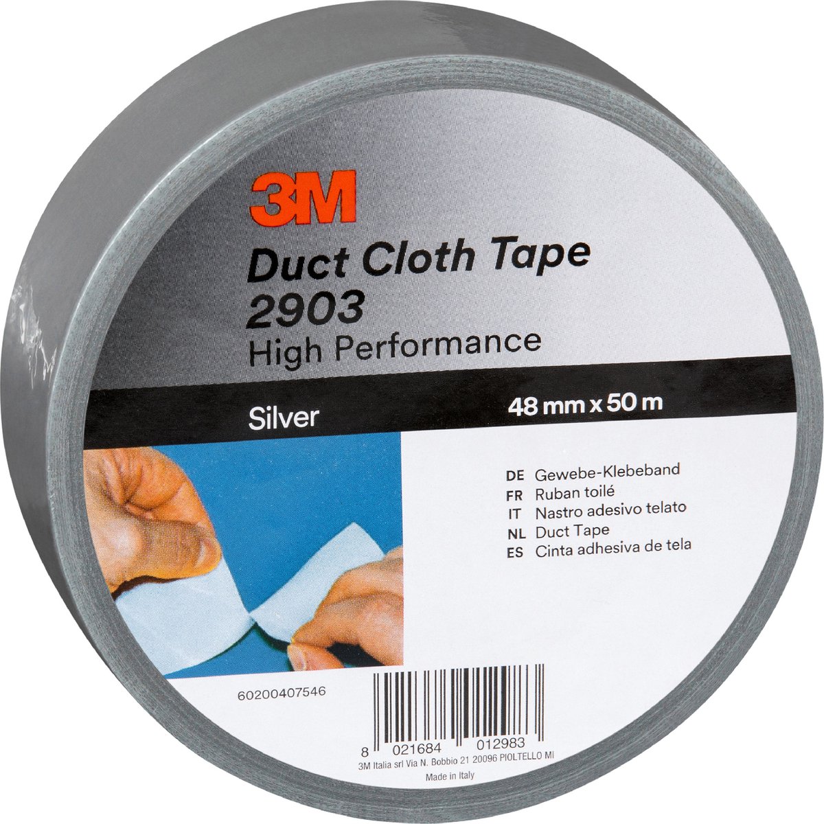 3M duct cloth tape 2903 / high performance - zwart duct tape afbeelding