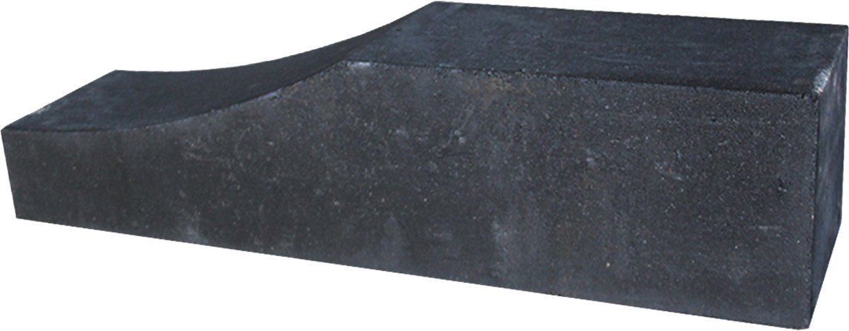 Palissade block wave 60x15x15 cm zwart prijs per stuk