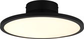 LED Plafondlamp - Plafondverlichting - Torna Trula - 29W - Warm Wit 3000K - Dimbaar - Rond - Mat Zwart - Aluminium