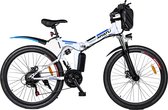 Myatu E-Bike 26-inch e-bike voor vrouwen en mannen, mountainbike elektrische fiets met 36V 10.4AH accu en Shimano 21 versnellingen, 21 versnellingen, derailleur, 250 W